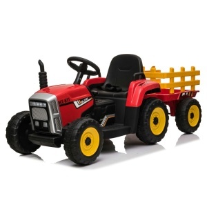 Automobil na akumulator Traktor Crveni sa prikolicom i daljinskim 249