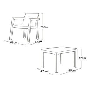 Balkonski set Emily Patio grafit CU 247062 - Img 4