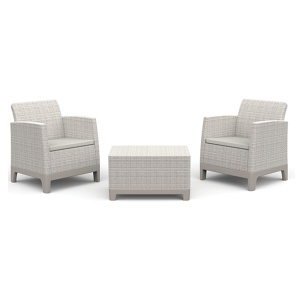 Balkonski set Scandi Forma sa box stolom bež Keter CU 264091