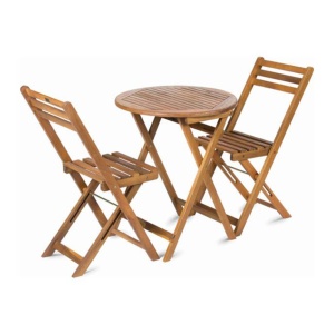 Balkonski set sto i 2 stolice FDZN 4003-T CAROL braon drvo FIELDMANN - Img 2