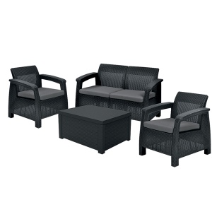 Baštenska garnitura Keter Corfu II Box grafit CU 223174