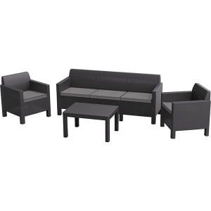 Baštenska garnitura Orlando 3 seater grafit Keter CU 226512