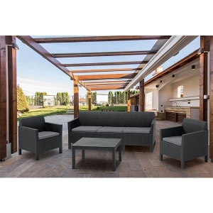 Baštenska garnitura Orlando 3 seater grafit Keter CU 226512 - Img 2