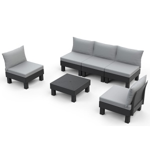 Baštenska garnitura trosed sa dve stolice i stočićem Cantara 5 seater grafit Keter CU 257361