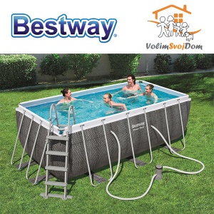 Bazen za dvorište Bestway Power Steel sa čeličnim ramom 412x201x122cm 56722
