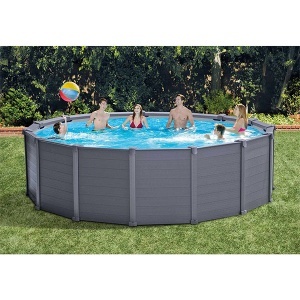 Intex Graphite Gray bazen 478x124 cm, premium porodični bazen za dvorište