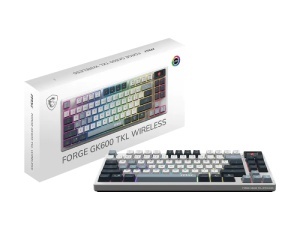 Bežična mehanička gejmerska tastatura MSI Forge GK600 TKL White Sky US - Img 3