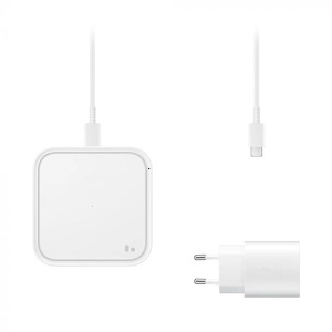 Bezični punjač P2400 beli + kućni punjač Samsung EP-P2400-TWE