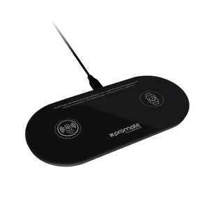 Bežični punjač za iPhone Dual-Fast crni PROMATE GPS00785