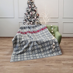 Ćebe Eco Blanket 150x200 Snowflake Grey 021035