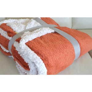 Ćebe sa krznom 150x200 oranž 50115 5003