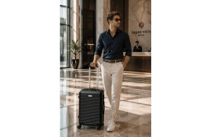 Čvrsti kofer sa točkićima Enova Capri ABS 65cm crna - Img 7