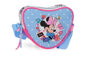 Dečija Torba Na Rame Disney Minnie Flowers Poliester 19,5x11,5x7cm plava roze