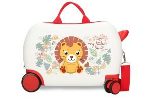 Dečiji kofer na točkićima Happy Pets bela/crvena Roll Road 49.910.48