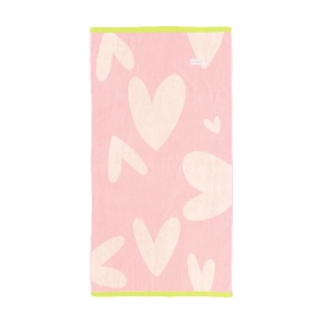Dečiji peškir za plažu Srce 70x140cm roze