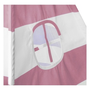 Dečiji šator za igru Vigvam roze bela 120x120x160cm drveni - Img 2