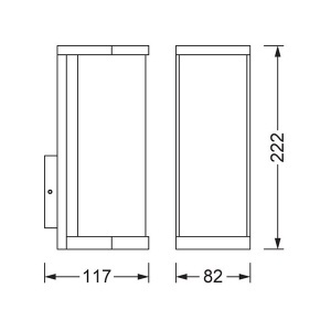 Dekorativna fasadna lampa Tubular E27 Osram O54450 - Img 3