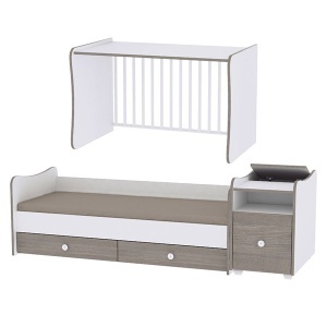 Drveni krevetac Trend Plus White Light Oak Lorelli 10150400036 - Img 2