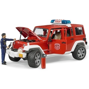 Džip Jeep Wrangler vatrogasni sa figurom Bruder 025281 - Img 3
