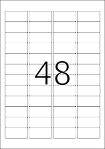 Etikete 45,7X21,2 zaobljene ivice A4/48 1/20 crvena - Img 3