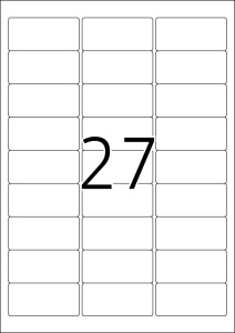Etikete 63X29,7 A4/27 1/25 srebrna - Img 3