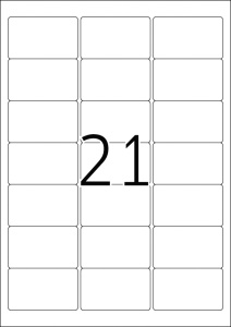 Etikete 63x38,1 A4/21 1/25 removable - Img 3