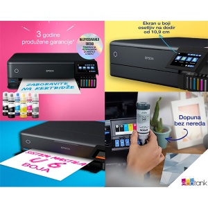Foto multifunkcijski inkjet štampač Epson L8180 EcoTank ITS A3 u boji crni sa WiFi - Img 3