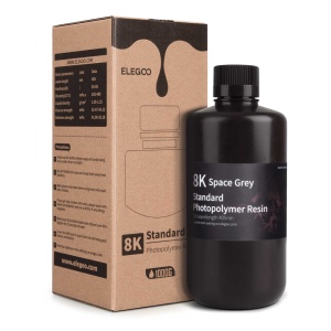 Fotopolimerna smola Standard Elegoo 8K Resin 1kg tamno siva