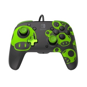Gamepad Nintendo Switch Wired Controller Rematch 1UP Glow in the Dark PDP 050562