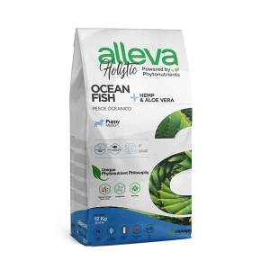 Hrana za štence Okeanska riba Medium 12kg Puppy-Junior Holistic Alleva ALP00238