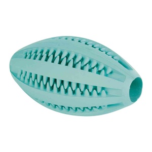 Igračka za pse Trixie Denta Fun Ragbi lopta 11cm guma plava