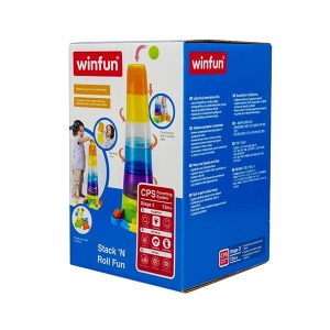 Igračke za bebe kula za slaganje sa toboganom Winfun 45154