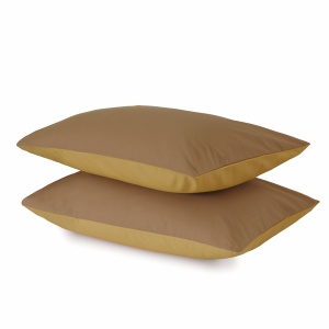 Jastučnica CB Bicolor set 2/1 50x70 braon/senf 025586