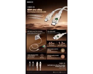 Kabl Remax Swift USB tip C na tip C 65W 1.2m crni - Img 3