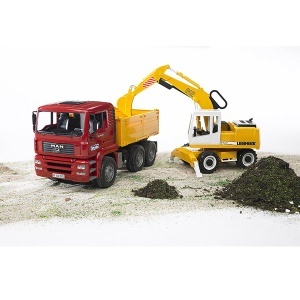 Kamion MAN sa rovokopačem Liebherr Bruder 027513 - Img 2