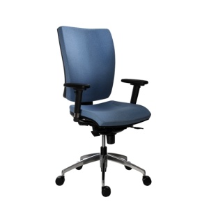 Kancelarijska stolica ergonomska sinhroni mehanizam alu baza 130kg 1580 SYN GALA ALU LX