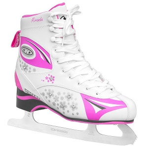 Klizaljke Action leatherete belo roze vel 42 3090159