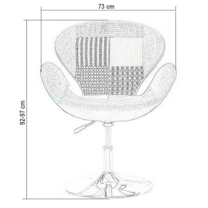 Klub stolica E-07 Patchwork FA0078 - Img 2