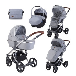 Kolica set Grey and black dots Rimini Lorelli 10021052066P