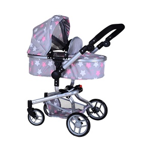 Kolica za lutke Boonk Star grey Pink Knorr Toys 909443