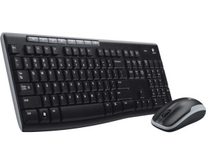 Komplet tastatura i miš MK270 crno-sivi Logitech bežični US raspored