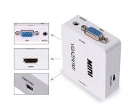 Konverter HDMI na VGA MaxPro Line aktivni sa audio izlazom beli