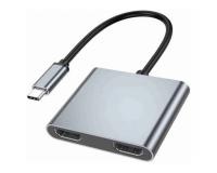 Kućište za disk Adapter-konvertor TIP C na 2xHDMI 4K+USB 3.0+TIP C Fast Asia OST06541