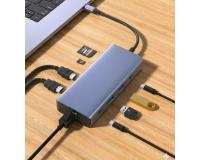 Kućište za disk Adapter TIP-C na 2xHDMI+2xUSB+2xTIP C+SD/TF+RJ45 Fast Asia OST08030