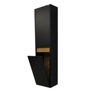 Kupatilski ormarić vertikala konzolna 35x160cm korpa Lux Dubai Nero 301427