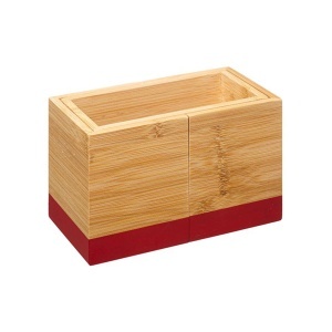 Kutija za pribor 18x12x10cm bambus crvena Modern 179697E