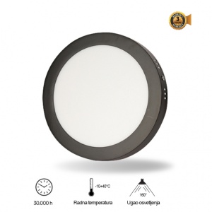 LED panel nadgradna KNC5-24W 4000K crni 202108