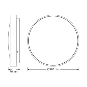 LED plafonjera sa senz. 18W 3000K IP20 bela Osram 4099854650215E - Img 2