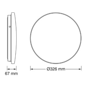 LED plafonjera sa senzorom 18W 6500K IP44 Osram 4099854647703E - Img 2