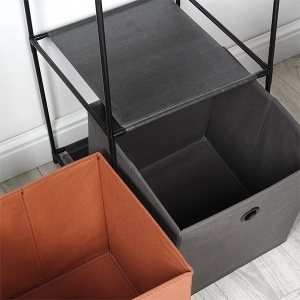Metalna polica sa 3 korpe 34,5x34,5x100cm Vilde 568099 - Img 2